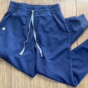 Figs XS Petite Navy Jogger Scrubs Pants High waisted